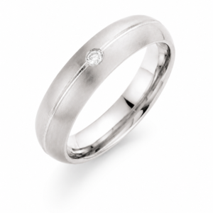 Kihlasormus titaania timantilla White Style Titan Brillant 77/07080-055 – Collection Ruesch