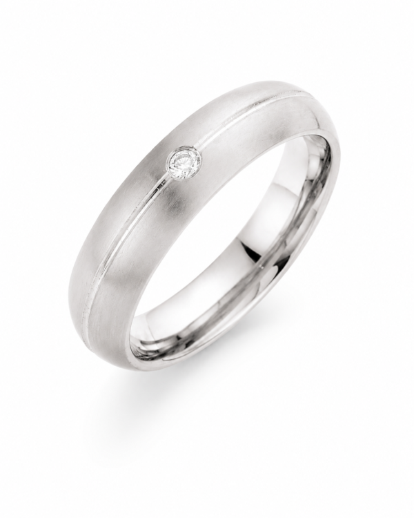 Kihlasormus titaania timantilla White Style Titan Brillant 77/07080-055 – Collection Ruesch
