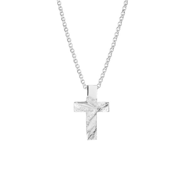 Tammi Jewellery hopeinen rippiristi ja ketju – S399