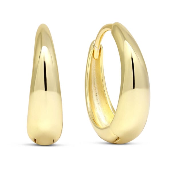 Kullatut hopeakorvarenkaat saranakiinnityksellä 19,5mm