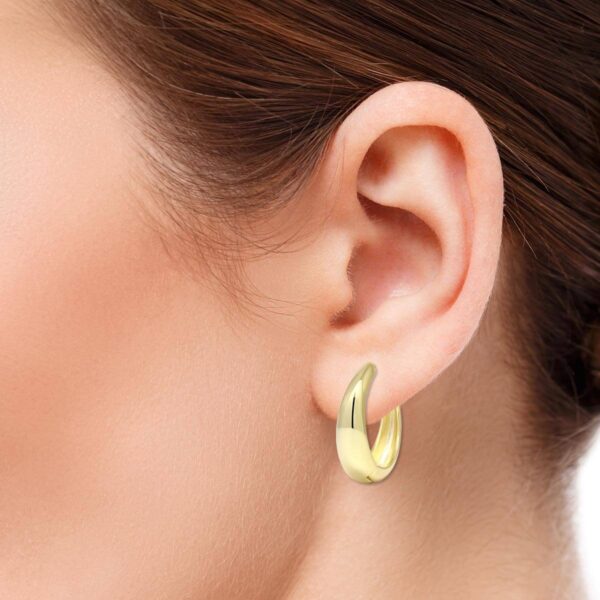 Kullatut hopeakorvarenkaat saranakiinnityksellä 19,5mm - Image 2