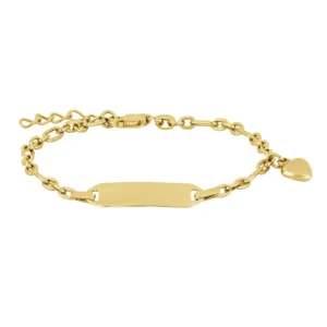 lasten kullattu hopeinen laattarannekoru sydänriipus kaiverrus