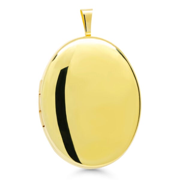 Kullattu ovaalinmuotoinen hopeamedaljonki kahdelle kuvalle 27 mm