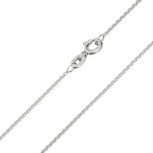 Valkokultainen kaulaketju riipukselle 1,1mm ankkuriketju 14k valkokulta