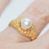 Vintage helmisormus, 14k kultaa - Image 2