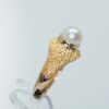 Vintage helmisormus, 14k kultaa - Image 3