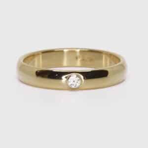 kultainen timanttisormus 0,04ct