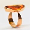 oranssikivinen sormus vintage