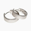 Hopeiset rengaskorvakorut matta, flakka 4mm x 16mm