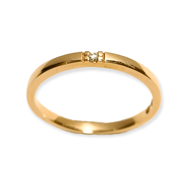 Siro 14k kultainen Linnea-timanttisormus yhdellä 0,015 ct timantilla