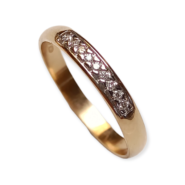 Timanttisormus Kultaa 9 x0,005ct, koko 17