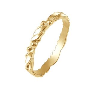Kultainen 3mm kihlasormus Seppele Tammi Jewelry